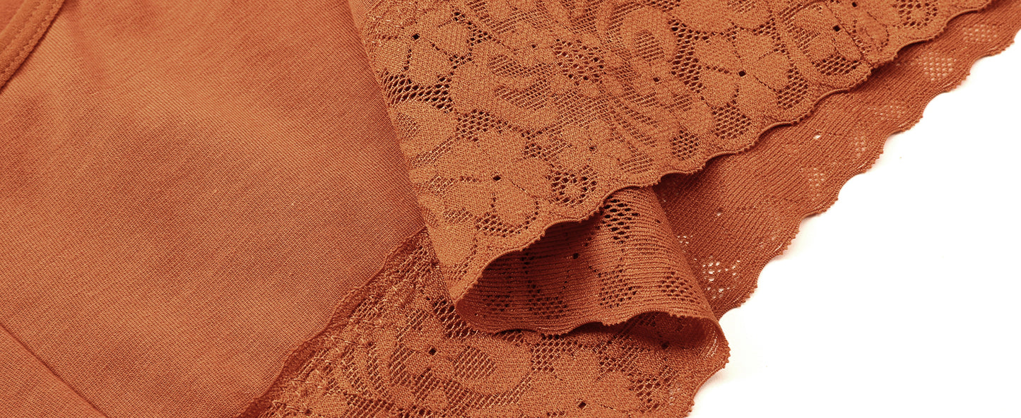 RHYFF Womens Underwear Cotton Lace Panties High Waist Panty Soft Breathable Ladies Hipster Full Coverage Briefs S-3XL