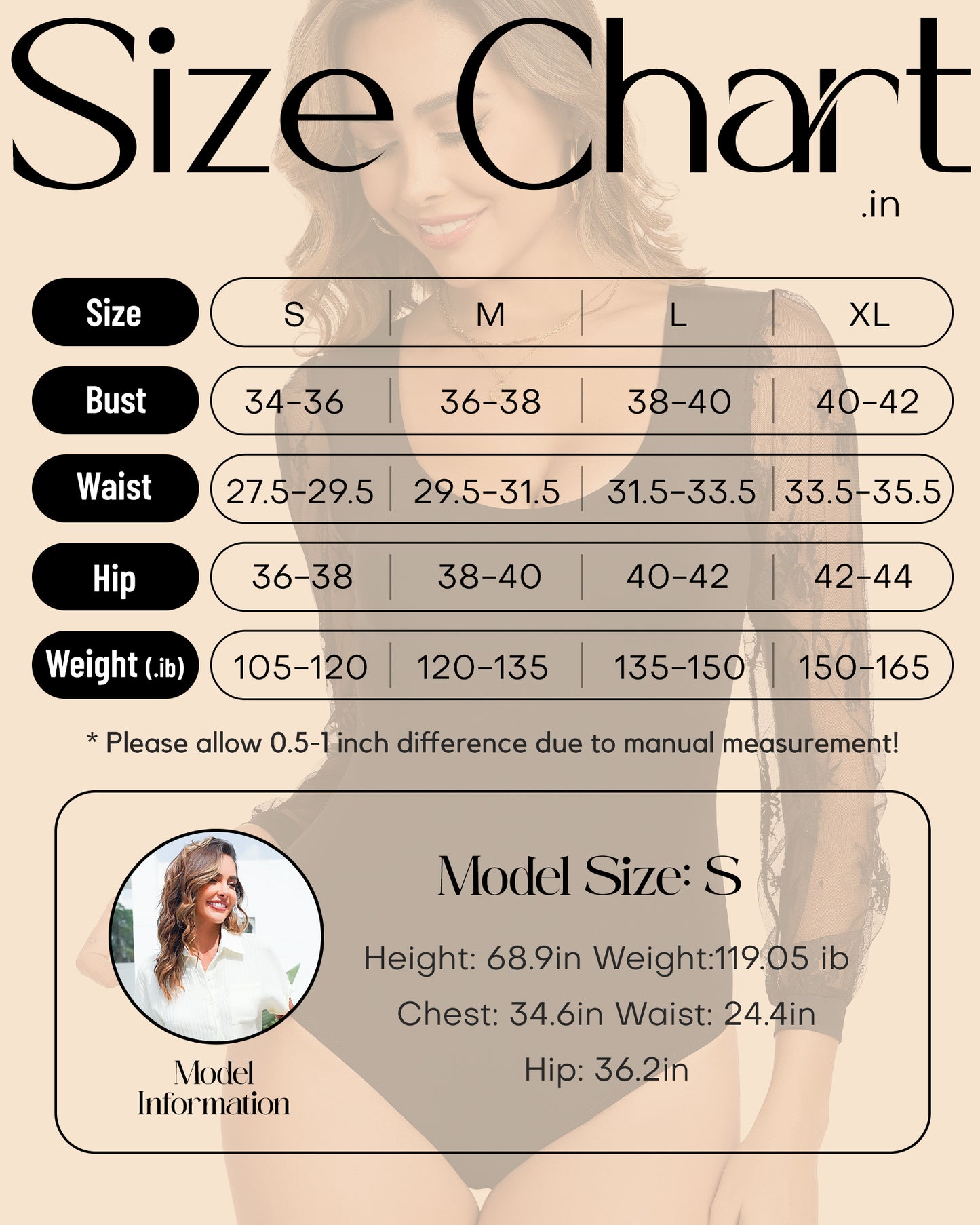 Long Sleeve Body Suits Womens Thong Double Lined Round Neck Lace Bodysuit For Women S-XL