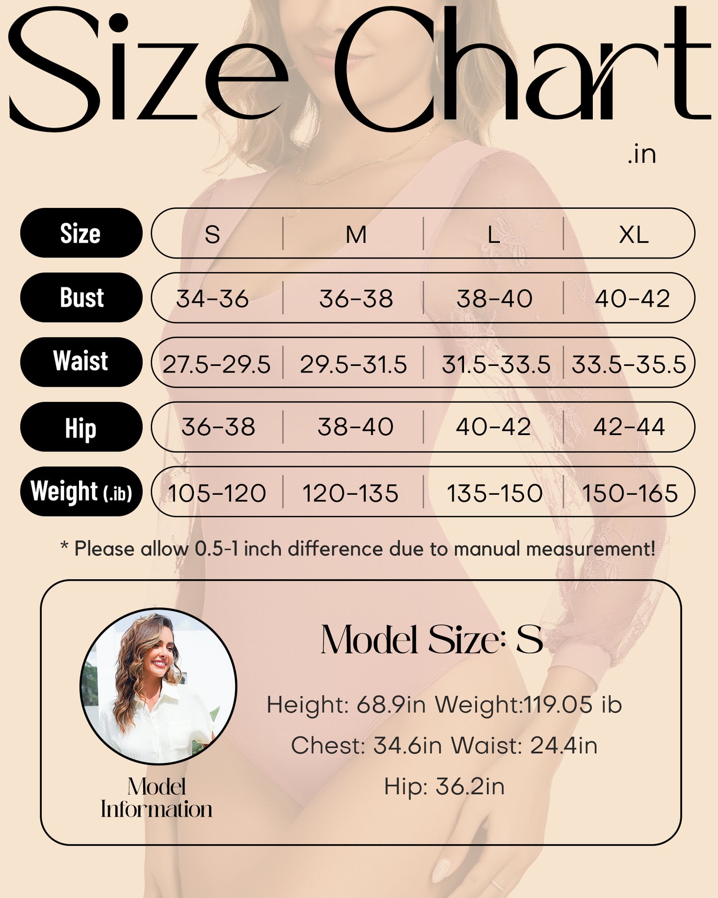 Long Sleeve Body Suits Womens Thong Double Lined Round Neck Lace Bodysuit For Women S-XL