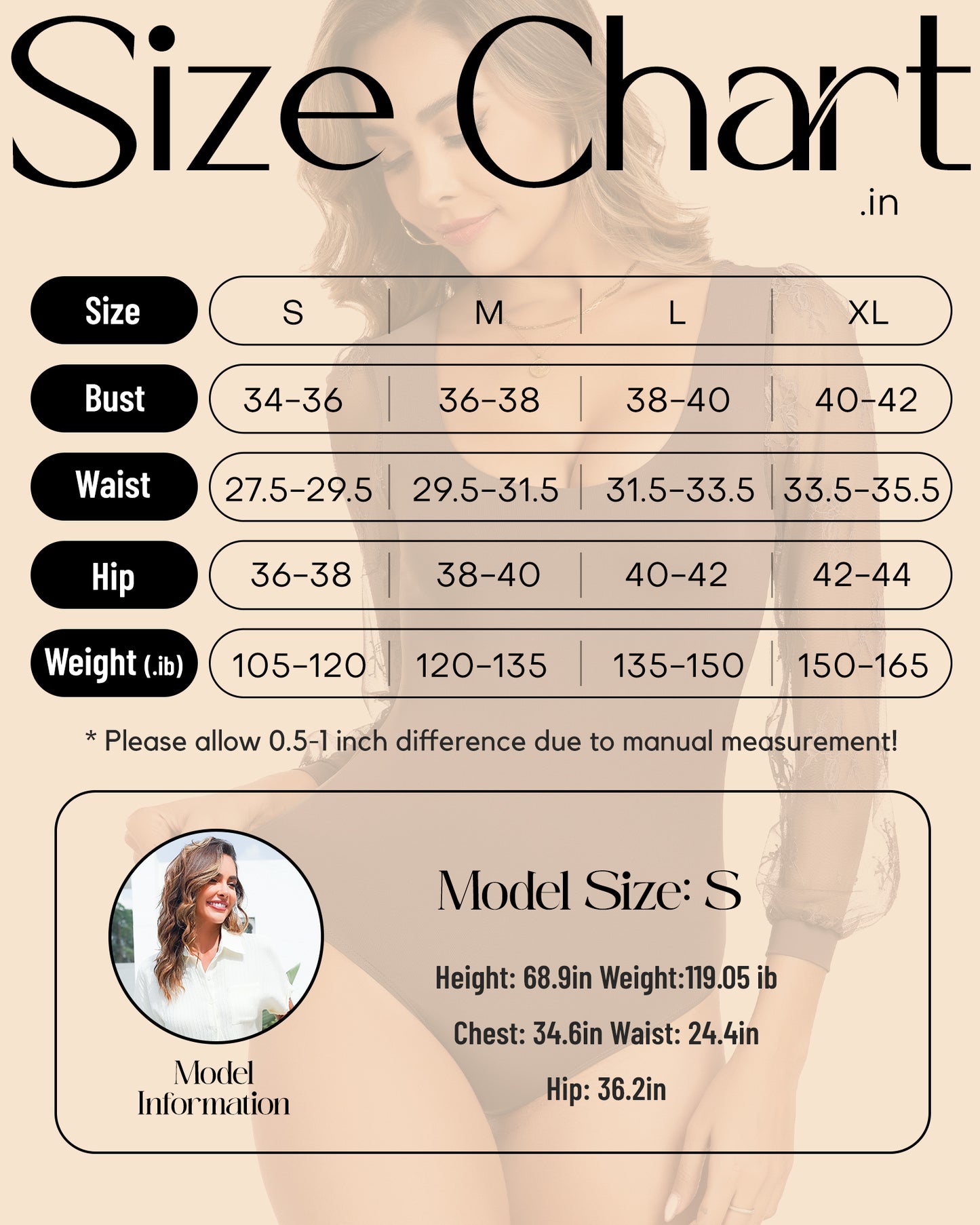 Long Sleeve Body Suits Womens Thong Double Lined Round Neck Lace Bodysuit For Women S-XL