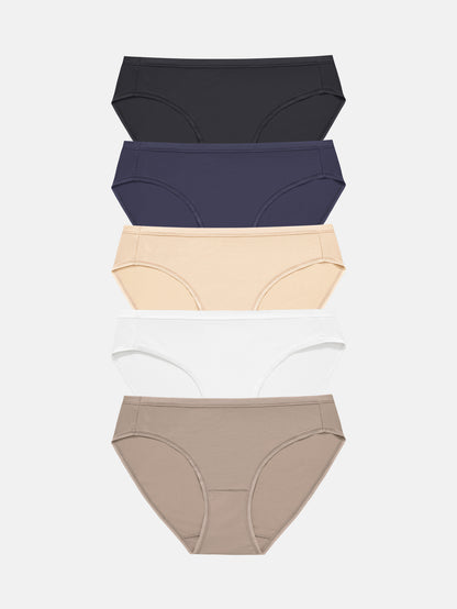 RHYFF Womens Underwear Breathable Mesh Bikini Panties 5-packs 7002