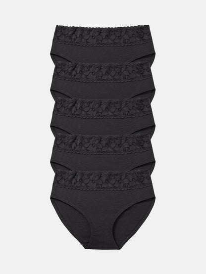 RHYFF Womens Underwear Cotton Lace Panties  5 Pack 3020