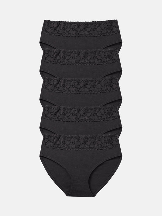 RHYFF Womens Underwear Cotton Lace Panties  5 Pack 3020