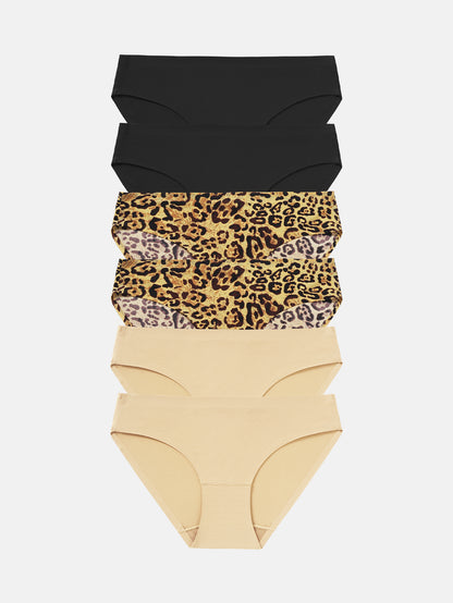 Women's Seamless Underwear Bikini Panties Multiple Packs 5-pack 826