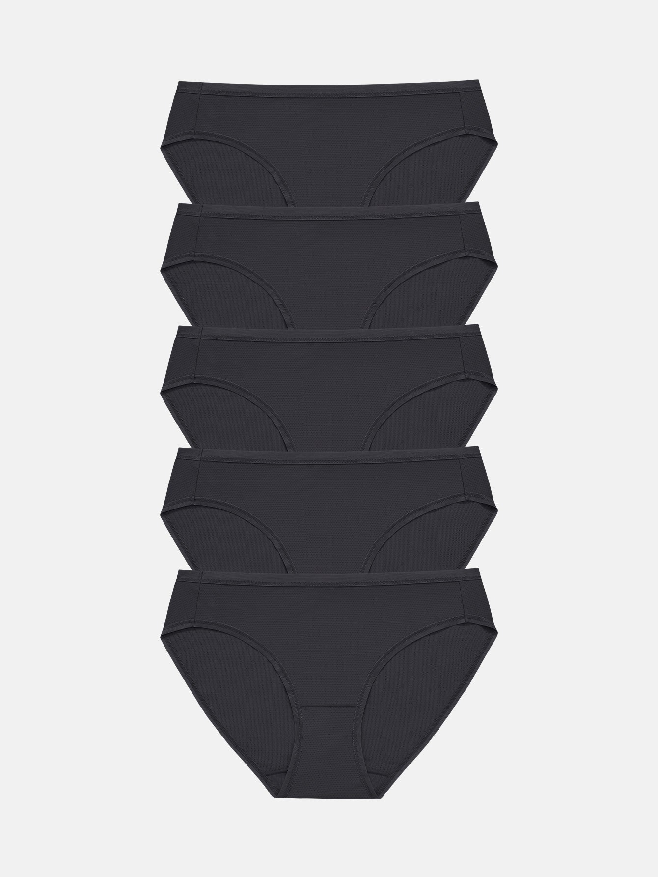 RHYFF Womens Underwear Breathable Mesh Bikini Panties 5-packs 7002