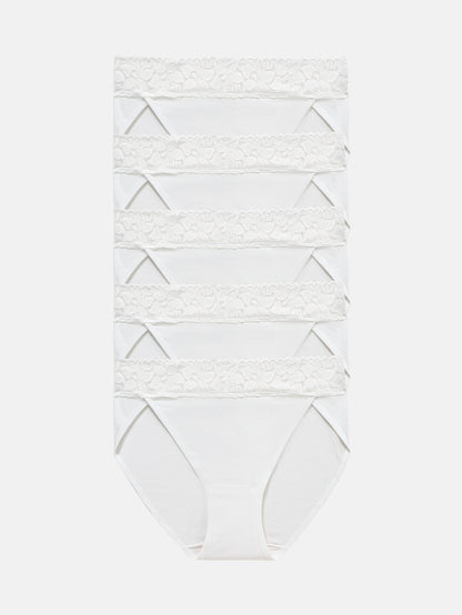 RHYFF Womens Underwear Cotton Bikini Panties High Cut 5-PACK 3168