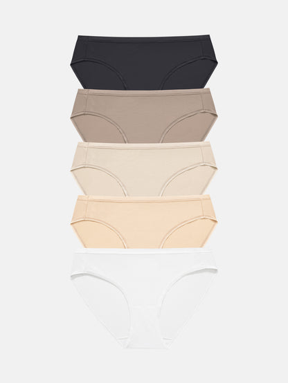 RHYFF Womens Underwear Breathable Mesh Bikini Panties 5-packs 7002