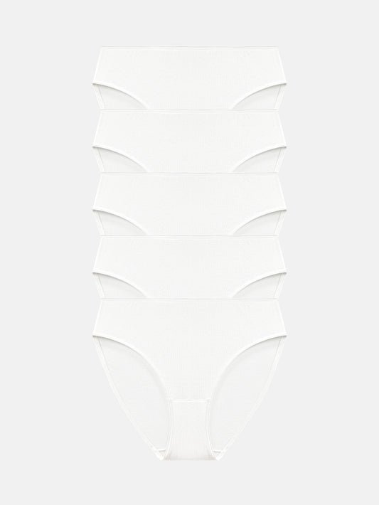 RHYFF Womens Underwear Cotton High Cut Panties  5 PACK 3178