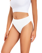 RHYFF Womens Underwear Cotton High Cut Panties  5 PACK