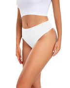 RHYFF Womens Underwear Cotton High Cut Panties  5 PACK