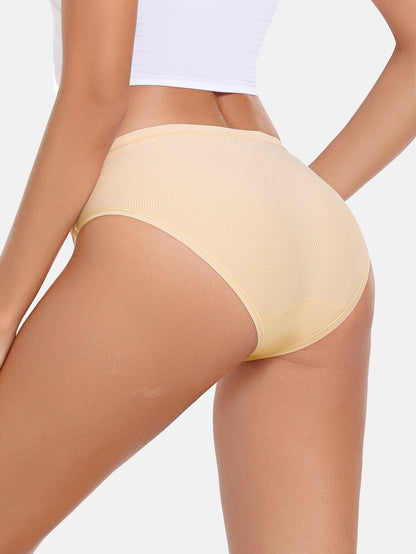 RHYFF Womens Underwear Breathable Mesh Bikini Panties 5-packs 7002