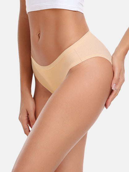 RHYFF Womens Underwear Breathable Mesh Bikini Panties 5-packs 7002