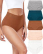 RHYFF Womens Underwear Cotton Lace Panties High Waist Panty Soft Breathable Ladies Hipster Full Coverage Briefs S-3XL