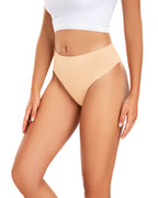 RHYFF Womens Underwear Cotton High Cut Panties  5 PACK