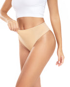 RHYFF Womens Underwear Cotton High Cut Panties  5 PACK