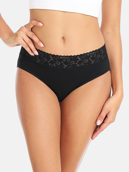 RHYFF Womens Underwear Cotton Lace Panties  5 Pack 3020