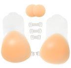 RHYFF Adhesive Bra Strapless Sticky Push Up Silicone Reusable Invisible Lifting Bra for Women with Nipple Covers