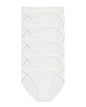 RHYFF Womens Underwear Cotton Bikini Panties High Cut Lace Panty Stretch Hipster Underpants Ladies Briefs White 5 pack 3168