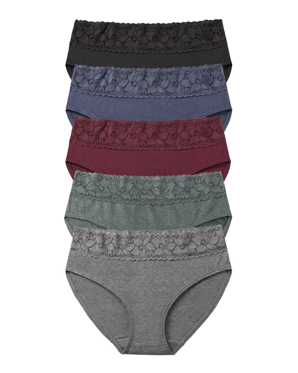 RHYFF Womens Underwear Cotton Lace Panties  5 Pack