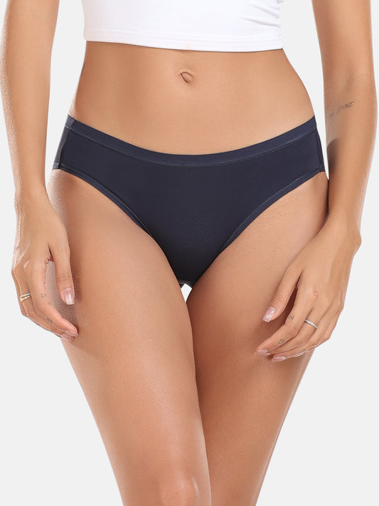 RHYFF Womens Underwear Breathable Mesh Bikini Panties 5-packs 7002