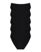 RHYFF Womens Underwear Cotton High Cut Panties Comfort Bikini Panty Stretch Hipster Underpants Breathable Ladies Briefs BLACK 5 PACK