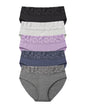RHYFF Womens Underwear Cotton Lace Panties Soft Bikini Panty Comfortable Hipster Stretch Full Ladies Briefs 5 Pack Purple