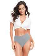 RHYFF Womens Underwear Cotton Hipster Panties Lace Panty Breathable Bikini Underpants Soft Ladies Plus Size Briefs Graypink 5 pack