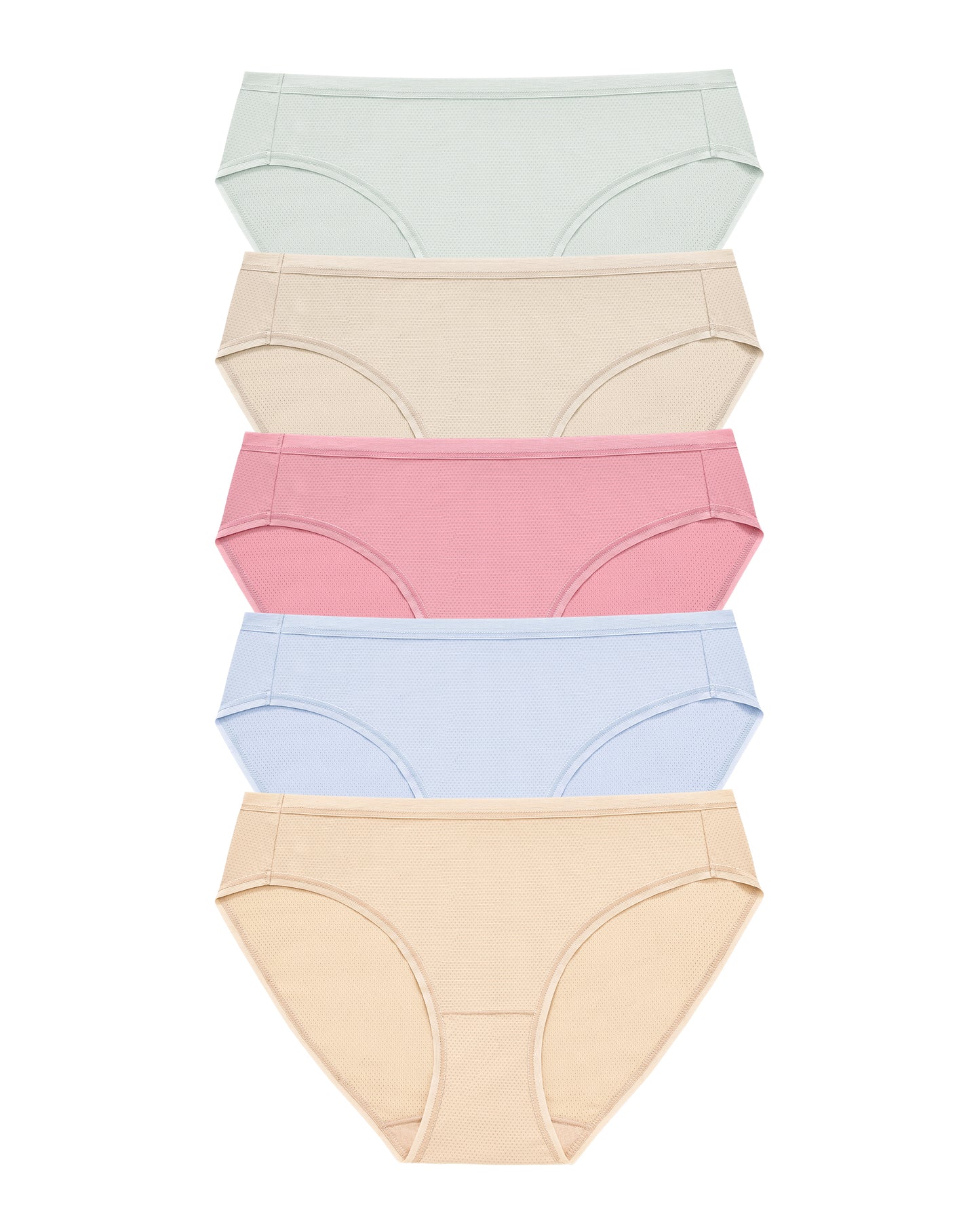 RHYFF Womens Underwear Breathable Mesh Bikini Panties Stay Fresh Ladies Panty Stretches Soft Hipster Briefs Travel Underpants