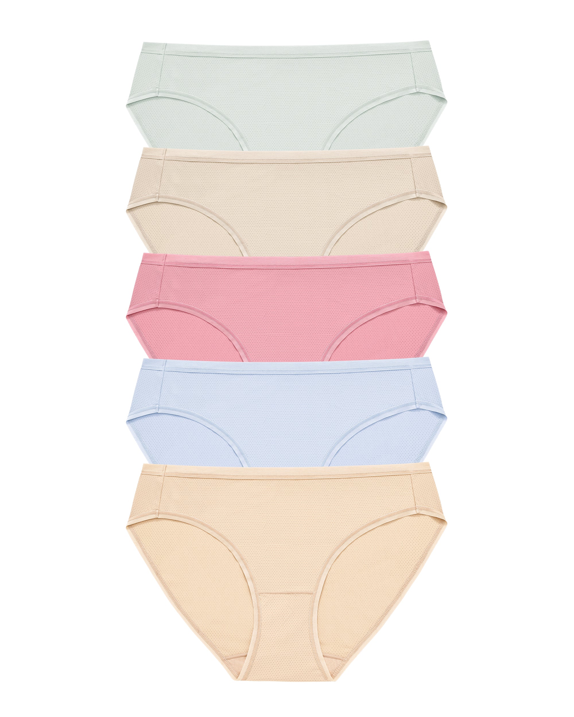 RHYFF Womens Underwear Breathable Mesh Bikini Panties Stay Fresh Ladies Panty Stretches Soft Hipster Briefs Travel Underpants