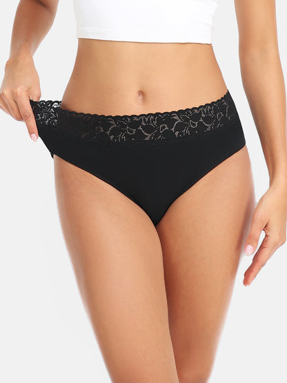 RHYFF Womens Underwear Cotton Lace Panties  5 Pack 3020