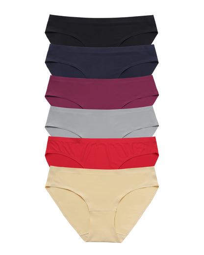 Women's Seamless Underwear Bikini Panties Fashionable Invisible Panty Multiple Packs