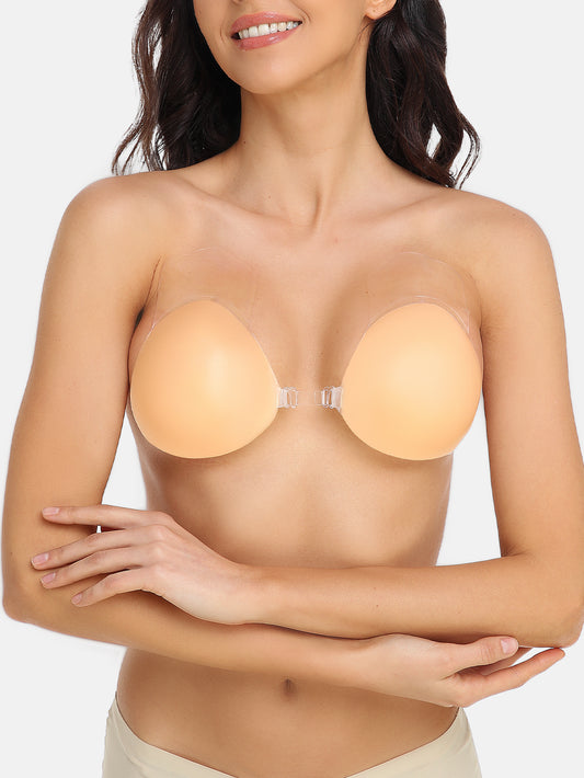 RHYFF Adhesive Bra Silicone Reusable Bra for Women with Nipple Covers