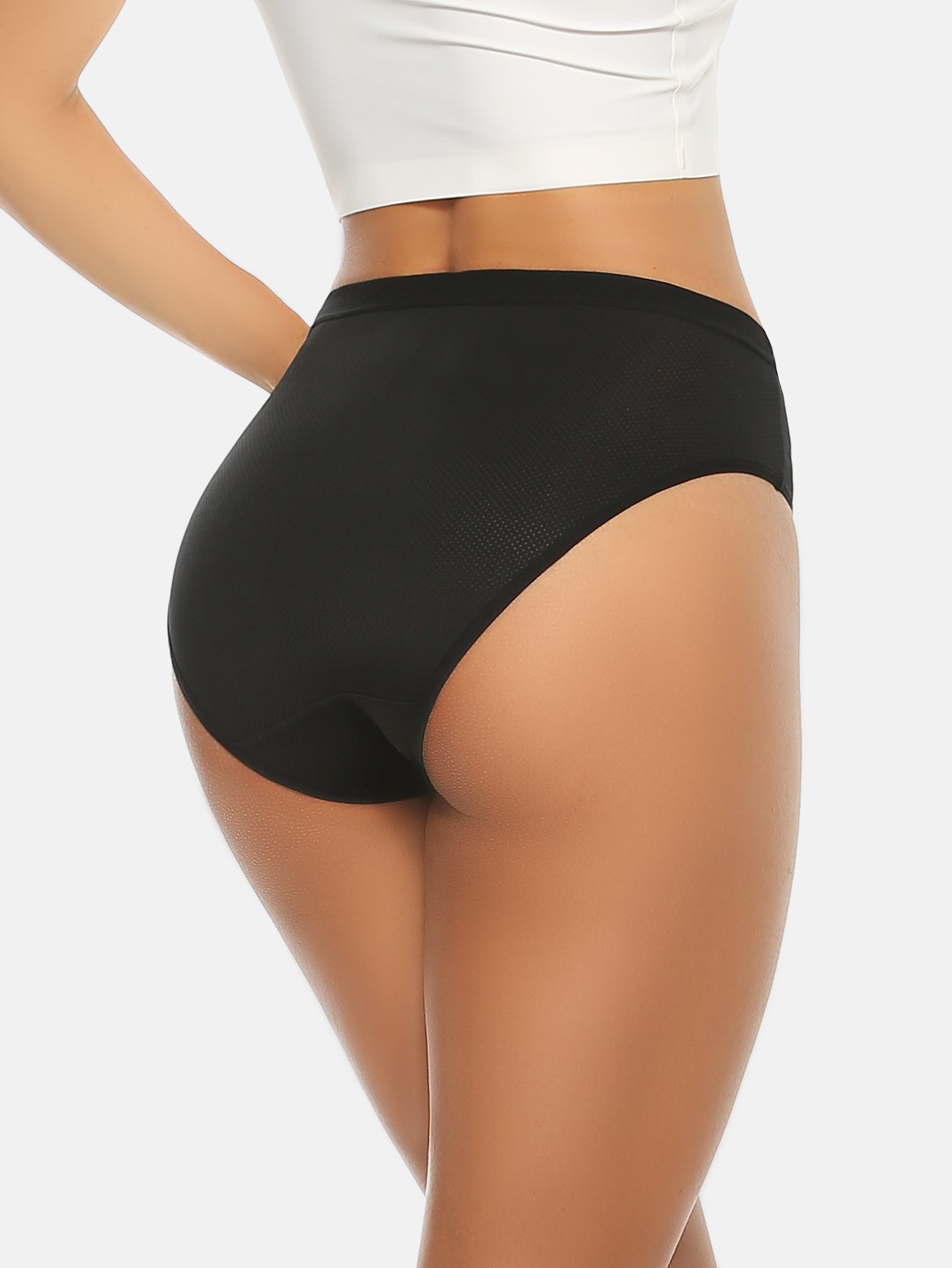 RHYFF Womens Underwear Breathable Mesh Bikini Panties 5-packs 7002