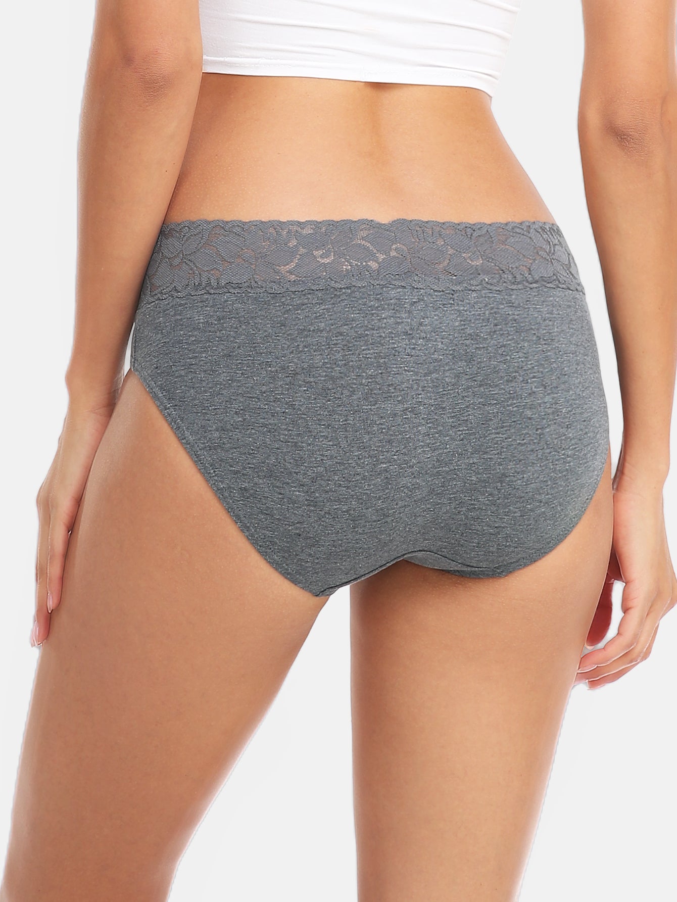 RHYFF Womens Underwear Cotton Lace Panties  5 Pack 3020