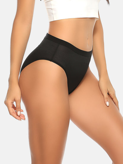 RHYFF Womens Underwear Breathable Mesh Bikini Panties 5-packs 7002