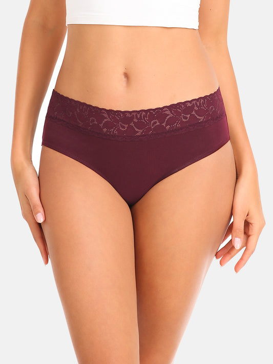 RHYFF Womens Underwear Cotton Lace Panties  5 Pack 3020