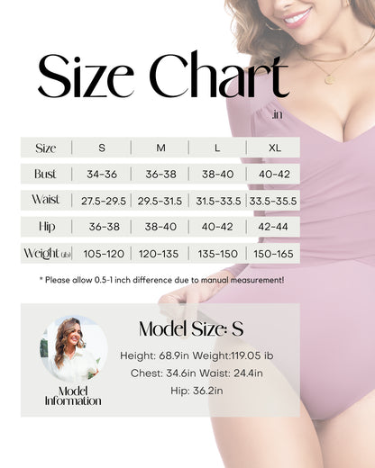 Bodysuits for Womens Long Sleeve Sheer Mesh Ruched Body Suits V Neck Going Out Tops S-XL