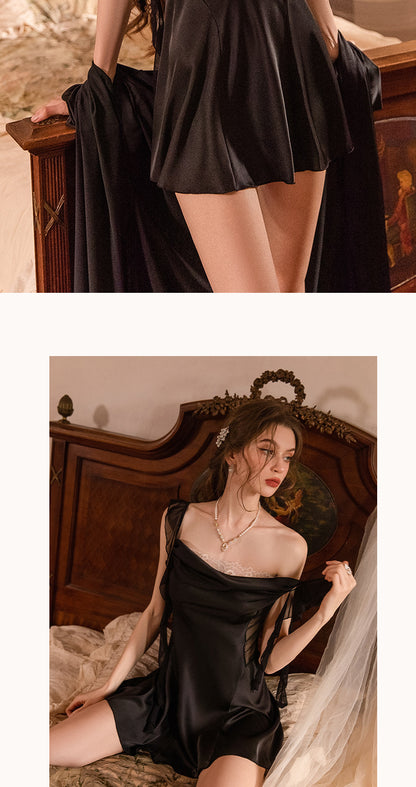 Rhyff Silky Satin Nightgown with Robe