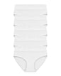 RHYFF Womens Underwear Cotton Bikini Panties Lace Soft Hipster Panty Ladies Stretch Full Briefs White-5 Pack